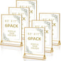 Acrylic Sign Holder 8.5X11 Clear Sign Holder,Double Sided Flyer Holder, Table Menu Holder Display Stand for Wedding Table Number (6pcs)