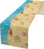 Sea Turtle Table Runner Marine Life Starfish Nautical Blue Green Ocean Theme Kitchen Table Decorations for Indoor Outdoor Home Party Decorations 13 * 60 Inch
