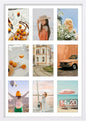 Vittanly 14x20 Collage Picture Frame, Displays 9Pcs 4x6 Pictures with Mat, Picture Frames Collage Wall Decor for Horizontal or Vertical Display, White, 1 Pack