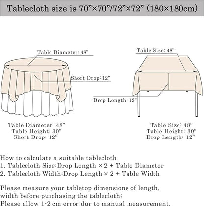 ShinyBeauty Square Tablecloth 72x72-Inch Sequin Tablecloth Overlay Rose Gold Table Cover Sequined Table Cloths for Wedding Rose Gold Shimmer Tablecloth Linen Square Overlay for Cocktail/Cake