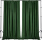 Sugargirl 10x10FT Green Backdrop Curtains Polyester Photo Backdrop Drapes Curtains 2 Panels with Rod Pockets for Party Birthday Wedding Photography Home Decoration