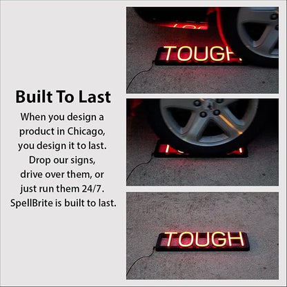 SpellBrite TO-GO BEER Sign | Beer-Related Sign with Neon Look, Blue LED Light Source | 19.8" x 15.0"