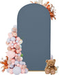 6.6FT Wedding Arch Covers Arch Backdrop Cover Arch Stand Covers Set Arch Cover Spandex Fabric Stretchy Backdrop for Wedding Birthday Party Decoration Baby Shower (Dusty Blue)