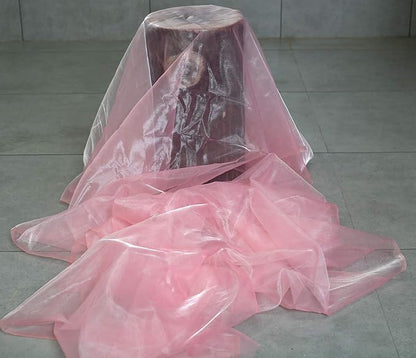 MDS Pack of 200 PCS Organza Chair Sashes Wider Dining Chair Bows Ribbon Tie Back for Wedding Party Birthday Bridal Shower Reception Event Banquet Home Chair Cover Decoration - Blush Pink