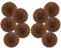 Brown Party Decorations,Brown Wedding Decorations for Party Events Accessories,Brown Birthday Decorations,Boho Party Decoration,Fall Decorations 8in Hanging Paper Fans 30 Color DIY Set(Brown)