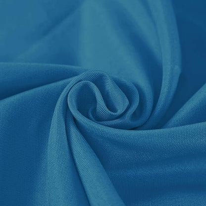 120 inch Round Tablecloth Washable Polyester Table Cloth Decorative Table Cover for Wedding Party Dining Banquet（120 inch, Mediterranean Blue）