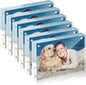 TWING 6 Pack Picture Frames Acrylic 4 x 6, Horizontal Magnet Frame Lucite Double Sided 4x6 Picture Frame, 10+10MM Thick Clear Frameless Desktop Display Self Standing Magnetic Acrylic Block Photo Frame
