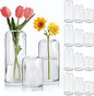 ComSaf Small Flower Vase Set of 15, Glass Bud Vases in Bulk, Clear Vases for Flower, Decor Centerpiece for Bathroom, Decorative Vases for House Warming, Valentines' Day, Mother's Day, Thanksgiving Day