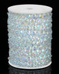99FT Crystal Garland Strands, Acrylic Iridescent Crystal Beads String Roll, Diamond-Shaped Crystal Garland for Christmas Tree Wedding Party Decorations Beaded Curtain DIY Crafting Projects