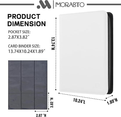Card Binder 9 Pocket,Trading Card Binder Holds up to 360 Cards with 20 Sleeves,Zipper Card Holder Album Compatible with TCG Card/Game Cards/Sports Card
