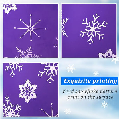 Skylety 40 Pieces Snowflake Balloons Bulk Winter Transparent Snowflake Latex Balloons for Christmas Birthday Wedding Party Decorations(Blue, Purple, Silver, Clear)
