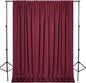 DWCN 10x8 FT Burgundy Backdrop Curtains for Parties, Photography Backdrop Drapes with Rod Pockets for Wedding Decorations Stage Birthday Family Gatherings, 2 Panels 5ft x 8ft