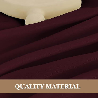Fitable Burgundy Tablecloths for 6-8 Foot Tables, 6 Pack - 70 x 120 Inches - Reusable and Washable Table Clothes, Polyester Fabric Table Covers for Wedding, Party, Banquet