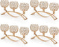 4Set Gold Crystal Candle Holders Decorative Candelabra for Wedding Centerpiece,Metal 3 Arms Candlesticks Holder Stand for Dining Table Living Room Home Decor, Party, Anniversary,Halloween,Christmas