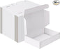 MEBRUDY 9x6x2 Inches Shipping Boxes Pack of 50, Small Corrugated Cardboard Box for Mailing Mailer Packing, White