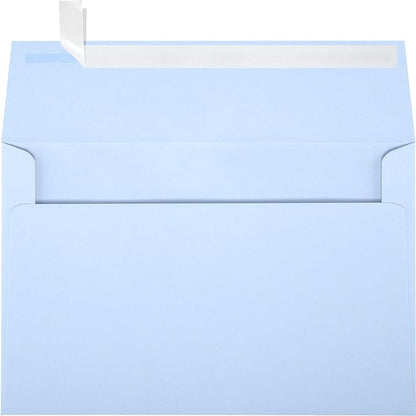 LUXPaper A9 Invitation Envelopes | Peel & Press | 5 3/4" x 8 3/4" | Baby Blue | 80lb. Text | 50 Qty
