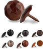 10 Pack 1" Small Round Head Iron Clavos Decorative Nails – Sealed Rusted – Handmade Rustic Round Fasteners for Farmhouse Shutter, Faux Wood, Barn Door, Shutters, and Gates – Ornamental Wood Accent