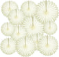 20 Pcs Cream White Hanging Paper Fan, Hanging Honeycomb Round Paper Fans for Weddings, Birthdays, Christmas, Baby Showers, Classroom, Events Ceiling Party Supplies Decorations