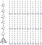 Nuenen 100 Pcs Acrylic Hanging Crystals for Centerpieces Chandelier Clear Crystal Garland Strands Ornament Acrylic Clear Beads Prisms Pendant for Christmas Tree Window Home Decoration(Diamond)