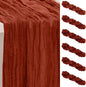 6 Pack Terracotta Cheesecloth Table Runner 35x120 Inch 10Ft Rustic Gauze Cheese Cloth Thanksgiving Table Runner Sheer Cheesecloth Table Runners for Wedding Party Bridal Shower Decoration