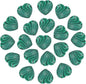 PATIKIL 20 Pcs Natural Heart Shaped Crystal Stone, 0.6 Inch Mini Polished Love Gemstone Crystal, Pocket Rock Engraved Worry Stones for Women Gifts Meditation, Peacock Green