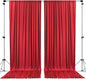 AK TRADING CO. 10 feet x 8 feet IFR Polyester Backdrop Drapes Curtains Panels with Rod Pockets - Wedding Ceremony Party Home Window Decorations - RED