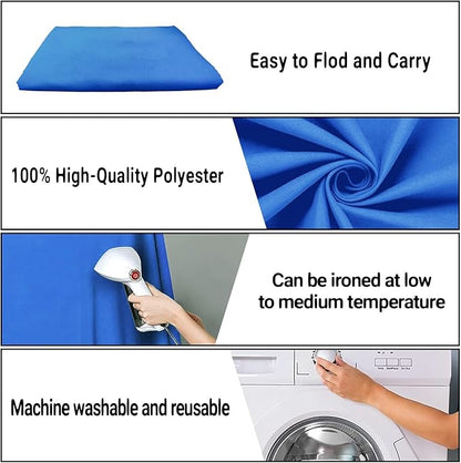 8x10FT Royal Blue Screen Backdrop for Photography, Solid Blue Photo Background Portrait for Party Portrait Photoshoots Booth Video Studio