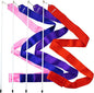 Cannon Sports Gymnastic Wands - Blue, Pink, Purple, Red, 4 Pack