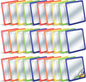 Dandat 30 Pcs Small Mirrors for Kids 6 x 6 Inch Square Shatter Proof Reflector Toddler Glass Plastic Reflector for Classroom DIY Craft Preschool Facial Expression (Fulgent Colors)