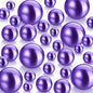 150 Pieces Vase Filler Faux Pearls Vase Makeup Beads No Hole Gloss Bead Mixed Sizes Round Pearl for Home Party Wedding Decor, 8/14/20 mm(Purple)