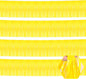4 Pack 10 Feet Yellow Foil Fringe Garland Metallic Tinsel Streamers Banner Wall Hanging Curtain Backdrop for Parade Floats, Wedding, Graduate, Mother's Day, Birthday Party Decoration