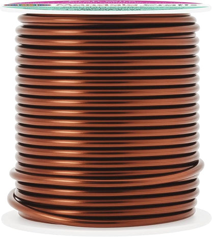 Mandala Crafts 13 Gauge Anodized Aluminum Craft Wire for Jewelry Making - 240 FT Colored Flexible Neutral Wire - Bendable for Bonsai Armature Crafting Sculpting