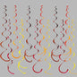36 Pcs Fall Hanging Swirl Decorations Brown Burgundy Orange Yellow Felt Swirl Streamer Spiral Ceiling Decorations Garland for Autumn Thanksgiving Harvest Birthday Wedding Bridal Shower Party Supplies