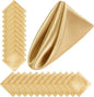 Aneco 24 Pieces Satin Napkin Square 20 x 20 Inches Dinner Napkins Weddings Party Napkin Soft Table Napkins for Romantic Weddings Party Dinner Decoration (Gold)