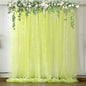 Yellow Sheer Tulle Backdrop Curtains with Lights String for Birthday Party Photoshoot 2 Panels 5×10ft Yellow Backdrop Curtains for Baby Shower Wedding Background Decorations