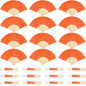 12 Pieces Orange Hand Held Bamboo Folding Fans Paper Fans Handheld for Women Foldable Girls Wedding DIY Decoration Church Home Party Favors Summer