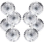 Silver Birthday Decorations,DIY Silver Paper Fans Hanging Decoration ,DecoracióN De CumpleañOs para Hombre,Wedding Decorations for Party 12in,Birthday Decorations for Men 30 Color DIY Set (Silver)