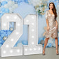 imprsv Marquee Numbers Large 21st-Birthday Decorations: 4ft Light Up Number Party Decor 21 Year Old Women and Men Birthday Decoration Backdrop Anniversary Cardboard Big Mosaic Balloon Frame Number 21