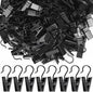 Teenitor 100 Pack Small Curtain Clips Curtain Hooks for Outdoor String Lights, Stainless Steel Clips for Hanging Curtain Hooks for Drapes, Black