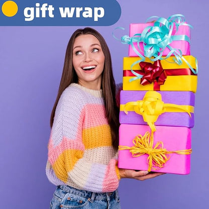 Purple Wrapping Paper, 15"x450" Art Craft Construction Bulletin Board Decorative Paper Roll for Birthday Baby Shower Christmas Mother's Day Mardi Gras, DIY Bouquet Flower Gift Wrap, Floral Supplies