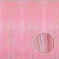 GOER 3.2 ft x 8.2 ft Metallic Tinsel Foil Fringe Curtains Party Photo Backdrop Party Streamers for Birthday,Graduation,New Year Eve Decorations Wedding Decor(5 Packs,Candy Pink)