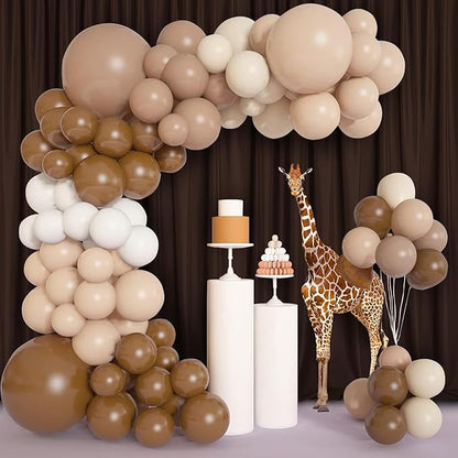 DWCN 10x10 FT Backdrop Curtains for Parties, Photography Backdrop Drapes with Rod Pockets for Wedding Decorations Stage Birthday Family Gatherings, 2 Panels 5ft x 10ft, Brown