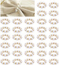 48 Pcs Gold Disposable Napkin Rings, Delicate Pearl Napkin Ring Holder, White & Golden Beaded Serviette Buckles for Formal Wedding Dinner Home Decor Party Supplies