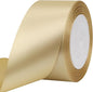 Champagne Solid Satin Ribbon 2 Inch 25 Yards Solid Polyester Fabric Ribbon for Gift Wrapping Wedding Christmas Baby Shower Birthday Party Decoration Handmade Immortal Flower Craft