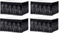 4 Pack 29x108 Inch Metallic Foil Fringe Tinsel Table Skirts for Rectangle Tables Streamer Curtains Backdrop for Halloween, Birthday, Parade Floats, Christmas Party Supplies(Black)