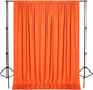 DWCN 10x10 FT Backdrop Curtains for Parties, Photography Backdrop Drapes with Rod Pockets for Wedding Decorations Stage Birthday Family Gatherings, 2 Panels 5ft x 10ft, Orange