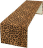 Leopard Print Table Runner Wildlife Vintage Cheetah Fur Spot Animal Skin Spots Pattern Table Cloth for Garden Farmhouse Wedding Party Vacation Dinner Home Decoration, 13x36 Inch