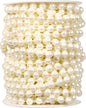 [47Feet] Pearl Beads Garland, 8MM 15.7 Yards Faux Pearl Beads String Roll Bulk for DIY Craft Wedding Party Christmas Tree Decoration