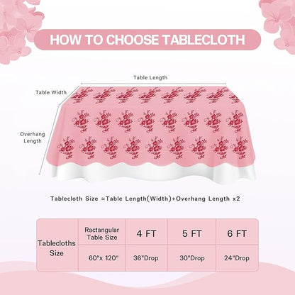 LuoluoHouse Red Tablecloth Christmas Lace Table Fabric 2pcs 60x120 Inch for Birthday Rustic Wedding Bridal Shower Party Decoration Rectangle Overlay Vintage Embroidered Reception Table Cloth Decor