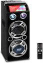 Pyle Wireless Active PA Speaker System - 1000W Portable High Powered Bluetooth Compatible Outdoor Sound Speaker w/ USB SD MP3 FM Radio AUX RCA LED DJ Lights - 35mm Stand Mount, Remote